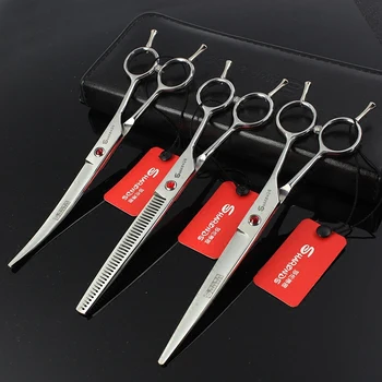 

Sharonds high - grade 7 - inch hairdressing scissors set stainless steel hairdressing special scissors three sets of scissors