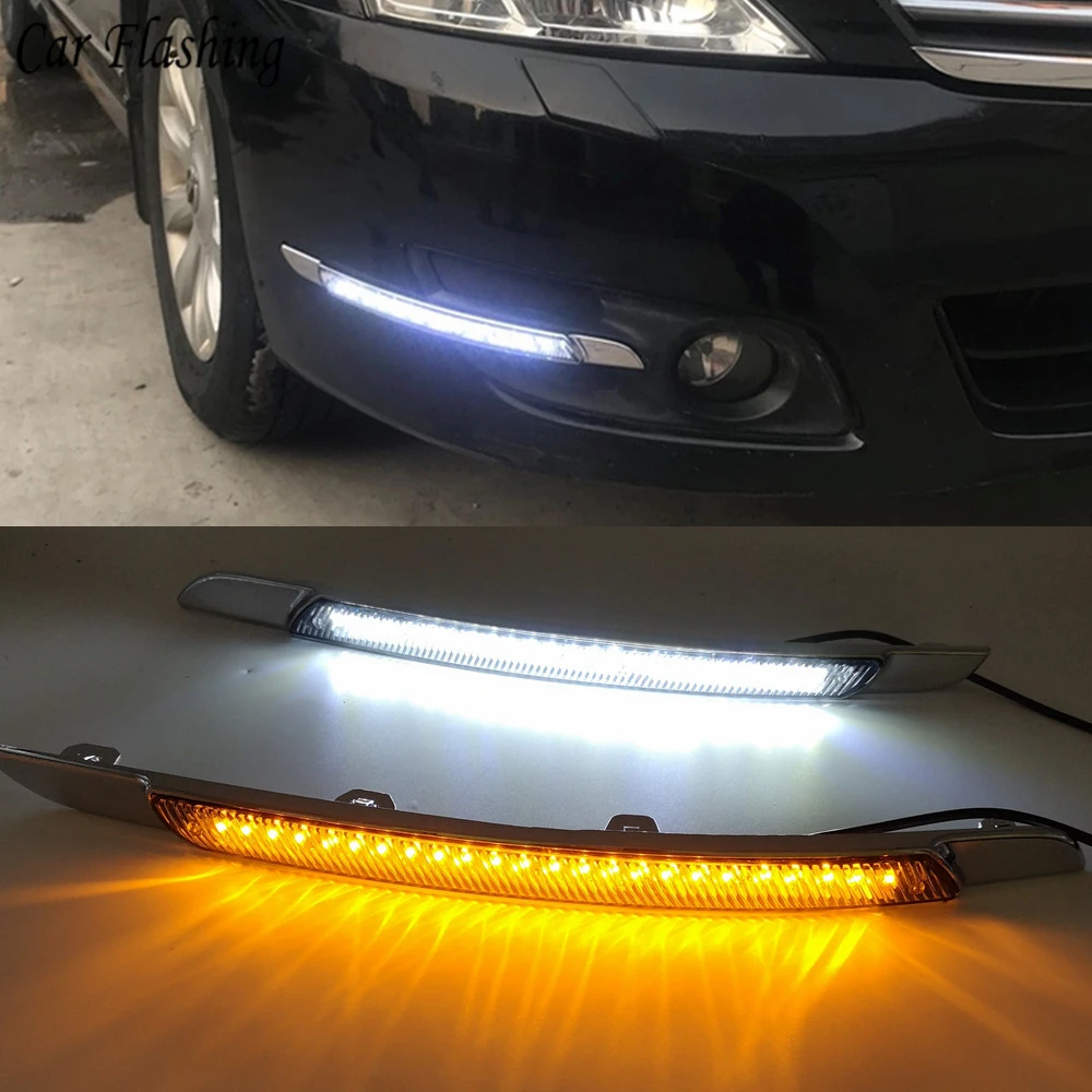 Мигающий Светодиодный дневной светильник для Nissan Altima teana 2008 2009 2010 DRL с сигнал