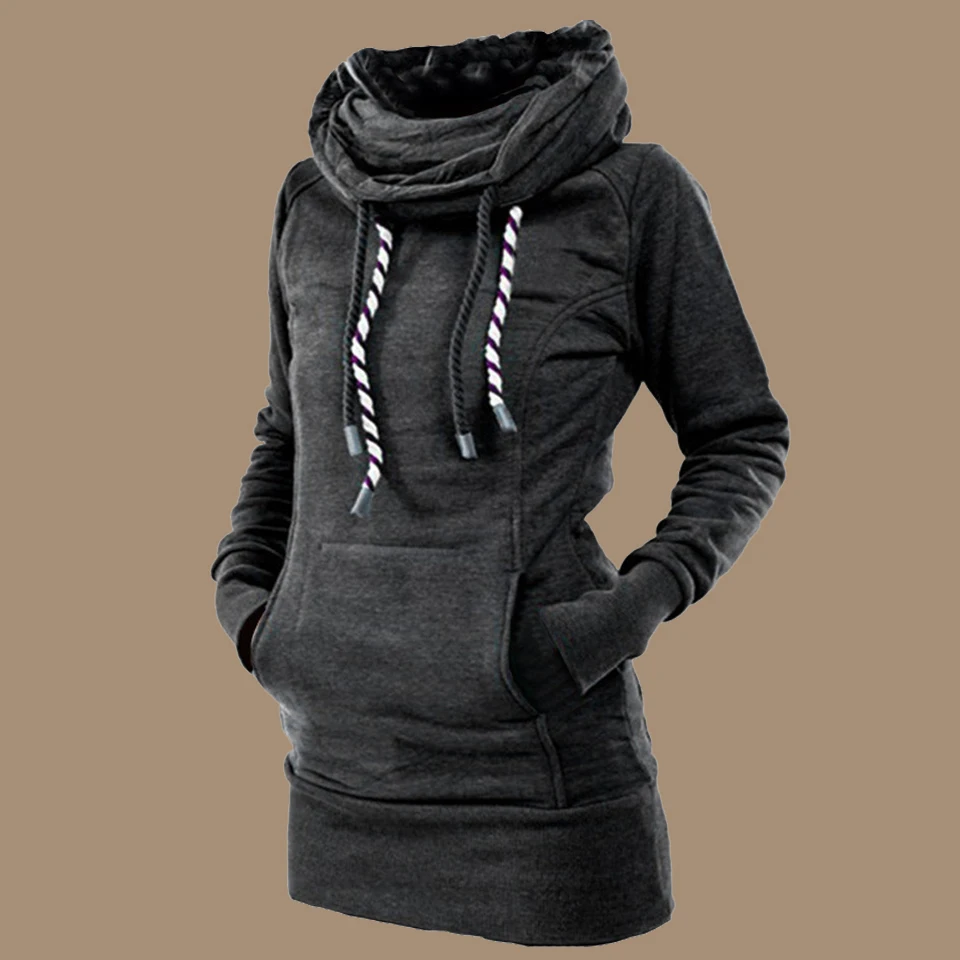 turtleneck hoodie womens