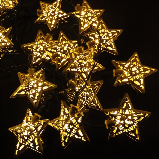 Aliexpress 5m Waterproof Solar Ed Silver Star Led 5m Waterproof Solar Ed Silver Star Led Fairy String Lights 20leds Outdoor Garden Fence Patio Christmas