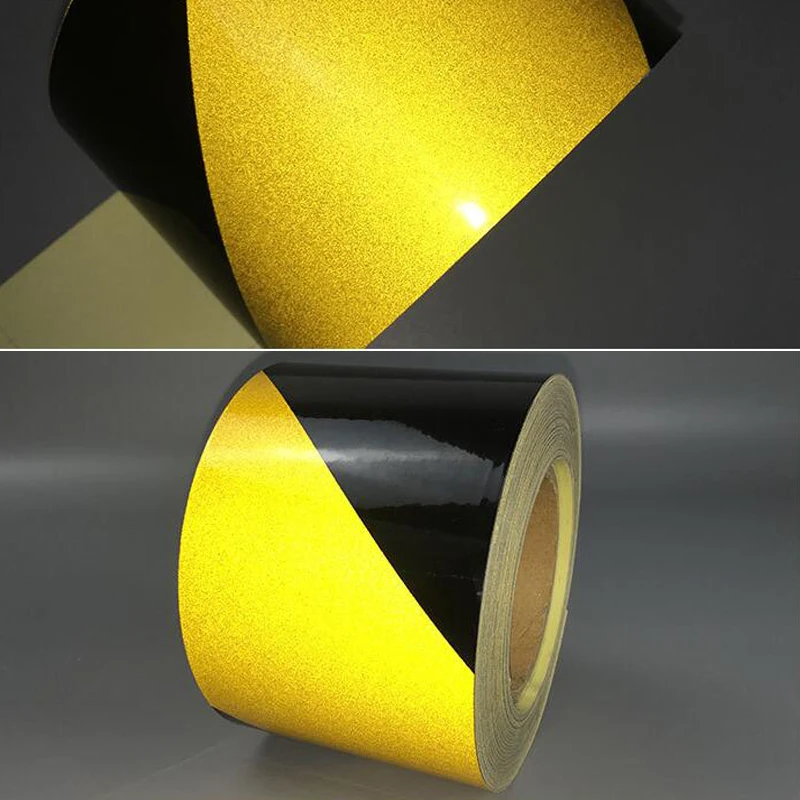 10cm X 10m Self-Adhesive PET Reflective Sticker Warning Strip Decal corrosion resistance