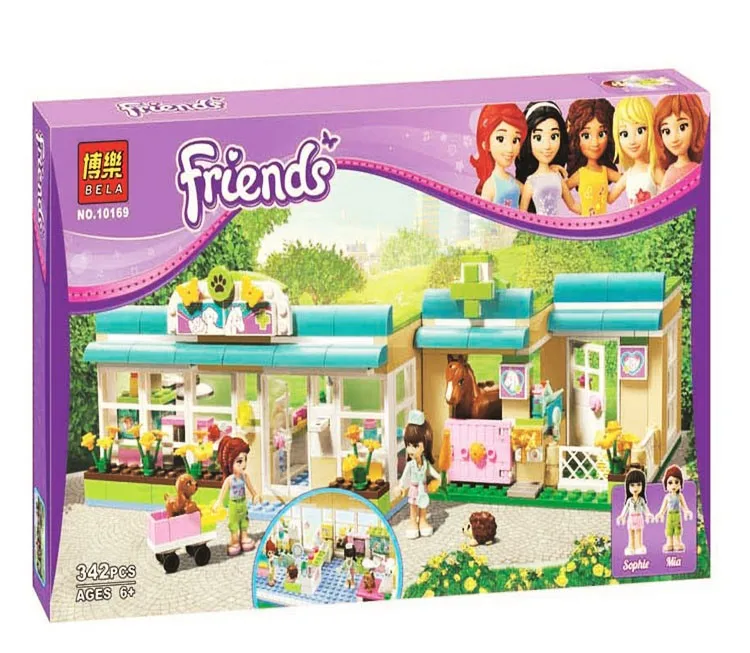 

BELA 10169 Building Blocks Friends Heartlake Pet Hospital Assemble Educational Bricks Toys for Girls mye bricks