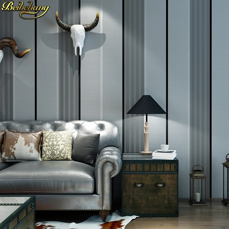 beibehang papel parede 3D Modern Minimalist Wallpaper Striped Wallpaper Living Room Plain stripes wallpapers ceiling wall paper
