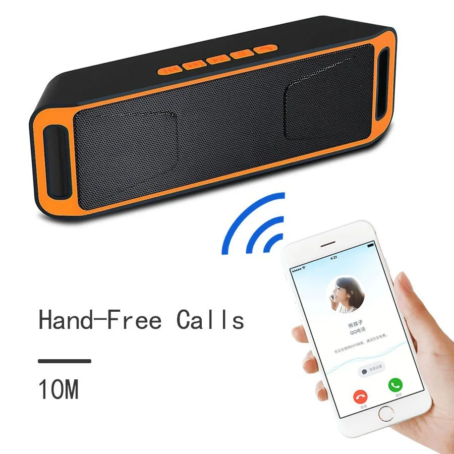 7 SC208-Portable-Outdoor-Bluetooth-Speaker-Column-HD-Stereo-Bass-Wireless-Sound-Box-TF-FM-U-Disk