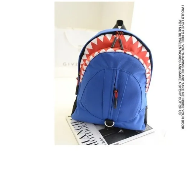 Fashion Women Outdoor Travel Sport Casual School Canvas Backpack Shark Leisure Laptop Backpacks Cheap Student Daypack