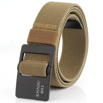 

New men's stretch woven belt casual outdoor belt alloy buckle