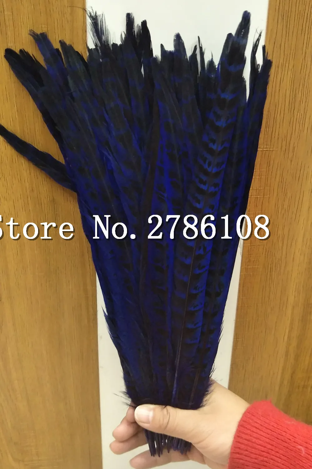 100PCS Natural Feathers Ringneck Royal Blue Feathers 30 35cm Pheasant