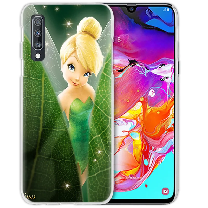 Венди Tinkerbell чехол для samsung Galaxy A50 A70 A20e A40 A30 A20 A10 A8 A6 плюс A9 A7 жесткий прозрачный чехол с держателем телефона Coque