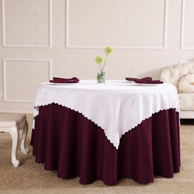New Design Purple And White Jacquard Tablecloth Christmas Tovaglia New Design Purple And White Jacquard Tablecloth Christmas Tovaglia Tavolo Table Cloth Wedding Wrochet Deco Mariage
