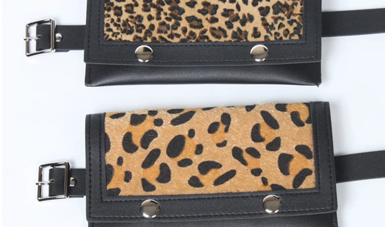 Принт с леопардовым узором ремень роскошный женский черный корсет из искусственной кожи ремень телефон Сумки поясная сумка для женщин