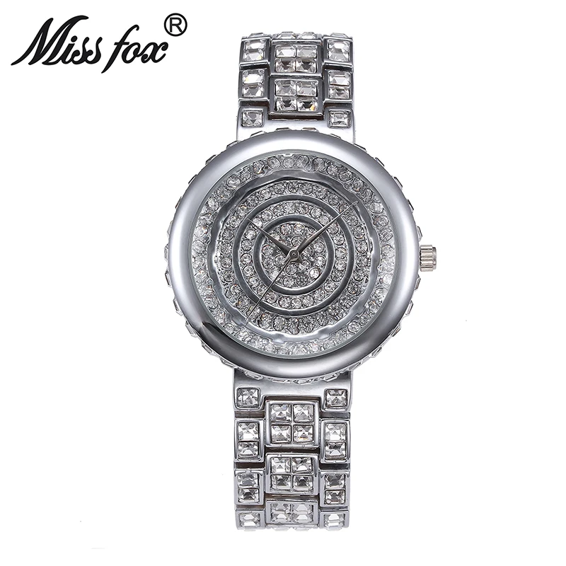 

Miss Fox Luxury Watch Women Top Brand Diamond Women Quartz Watches MISSFOX Stainless Steel Japan Movement Female Bayan Kol Saati