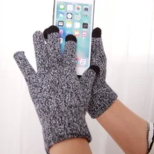 Новая модная зимняя Осенняя вязаная перчатка с сенсорным экраном Волшебные стрейч-перчатки 4 цвета высококачественные теплые перчатки женские вязаные рукавицы