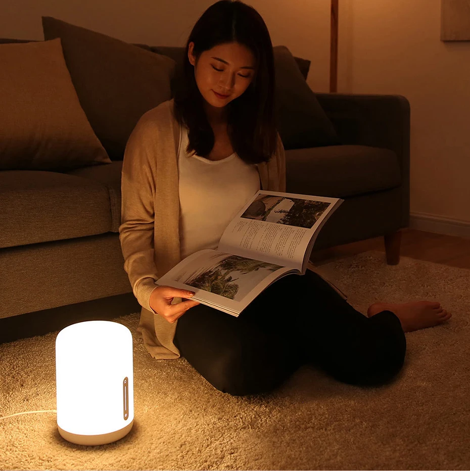 Прикроватная лампа Xiao mi jia 2, умный красочный светильник, голосовое управление Wi-Fi, сенсорный выключатель, mi Home App, светодиодная лампа для Apple Homekit Siri