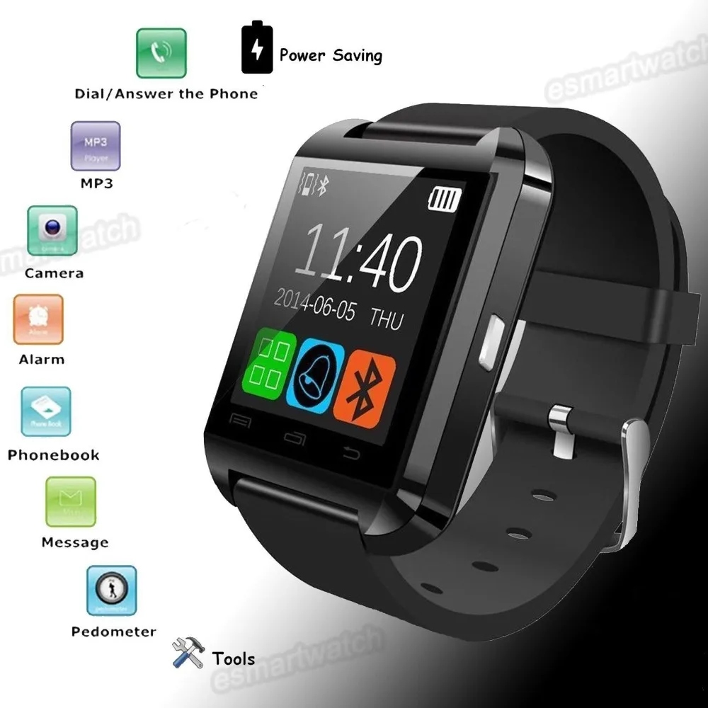 Free shipping Bluetooth Smart Watch U8 Wrist Watch U font b smartWatch b font for Android