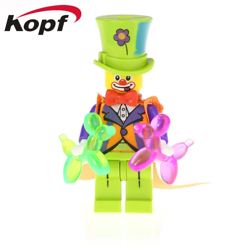 

Single Sale Fun Cowboy Clown Firework Unicorn Spider-Man Boy Cat Cactus Elephant Girl Building For Kids Blocks Toys Gift PG1249