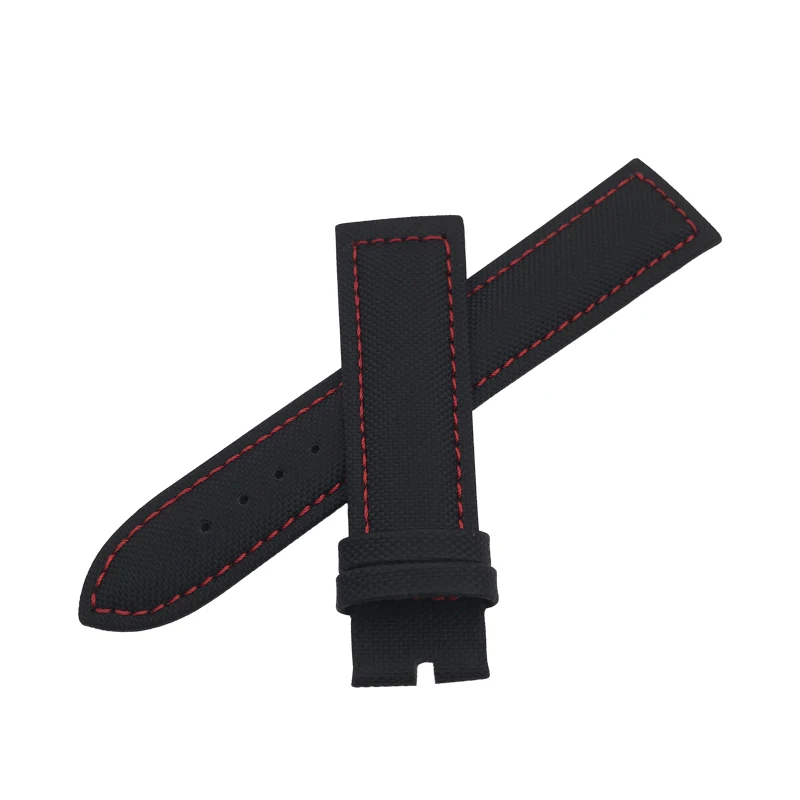 19/20/21/22mm Surface Nylon Bottom Cowhide Watch Strap Canvas Watchband Perfert for Watches Role YACHT Seamaster Submariner