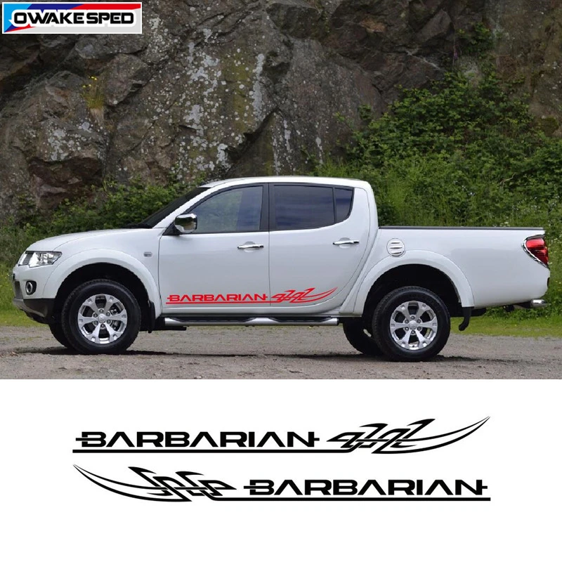 Гоночные полосы для Mitsubishi L200 графическая Автомобильная наклейка Варвара дверь