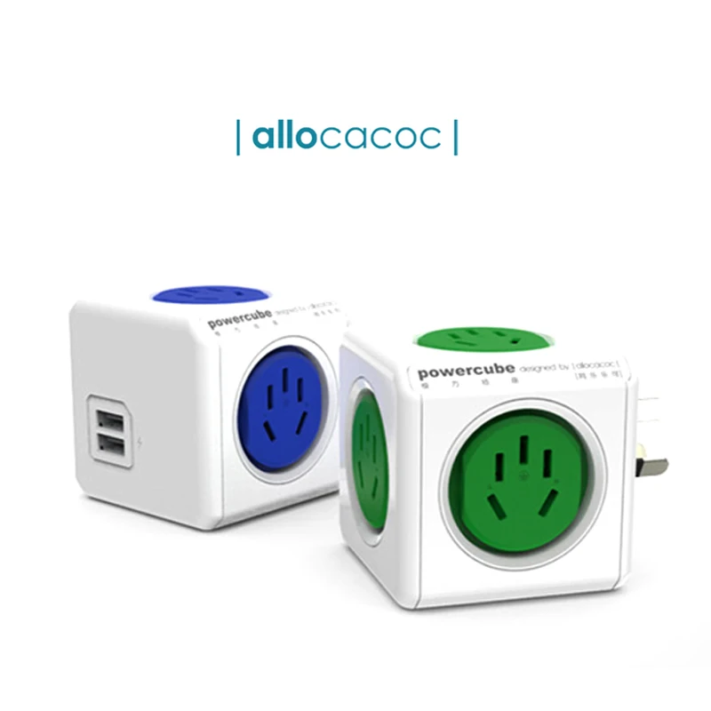 Allocacoc Smart Plug Power cube электрическая USB розетка для Австралии Новая Зеландия