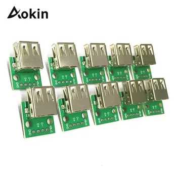 

10pcs Type A Female USB To DIP USB 2.0 PCB Board Adapter Converter For Arduino connector for DIY USB Power Supply Breadboard