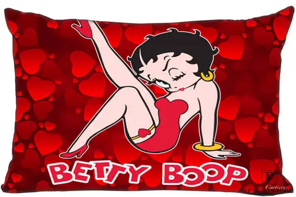 Пользовательские Betty Boop наволочка прямоугольник Наволочки на молнии 35x45,40x60 см(одна сторона печать) 180516-07 - Цвет: Rectangle Pillowcase