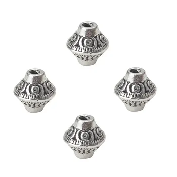 

30pcs/lot 7*7mm Antique Silver Color Wheel Beads Spaceship Cap Loose Spacer Beads Fitting Women Diy Necklace Jewelry Findings