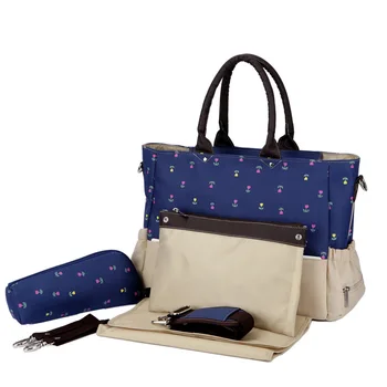 

New multifunctional diaper bags mother bag high quality maternity mummy nappy bags flower style mom handbag baby stroller bag