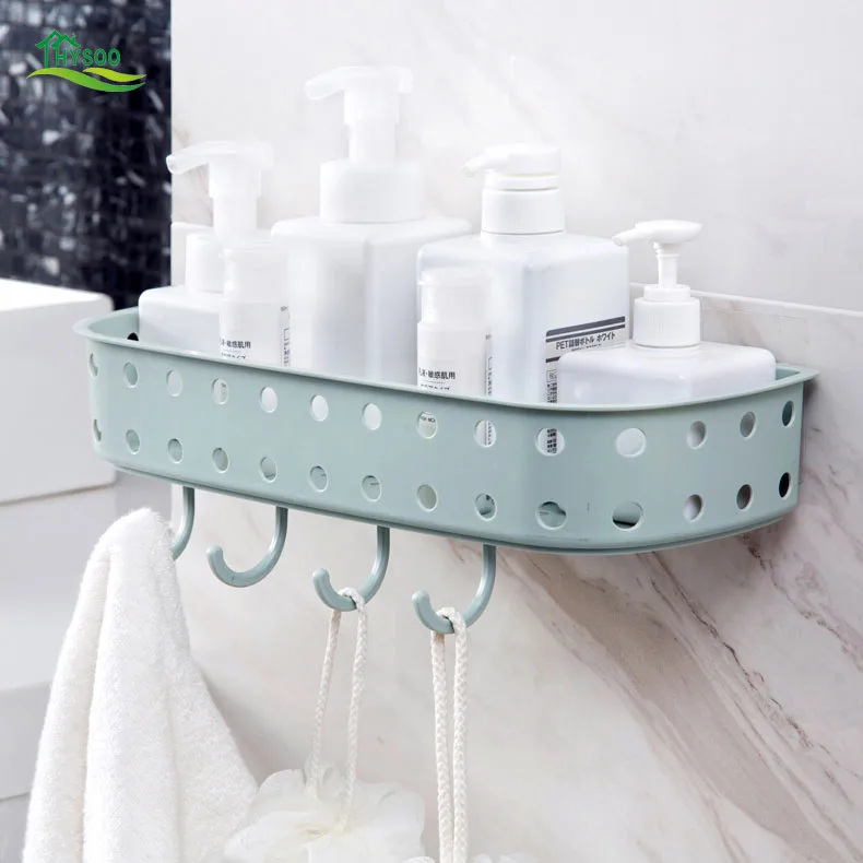 Free punch Paste shelves Toilet Wall shelf Toilet Bathroom Drain Wash Rack Storage Rack