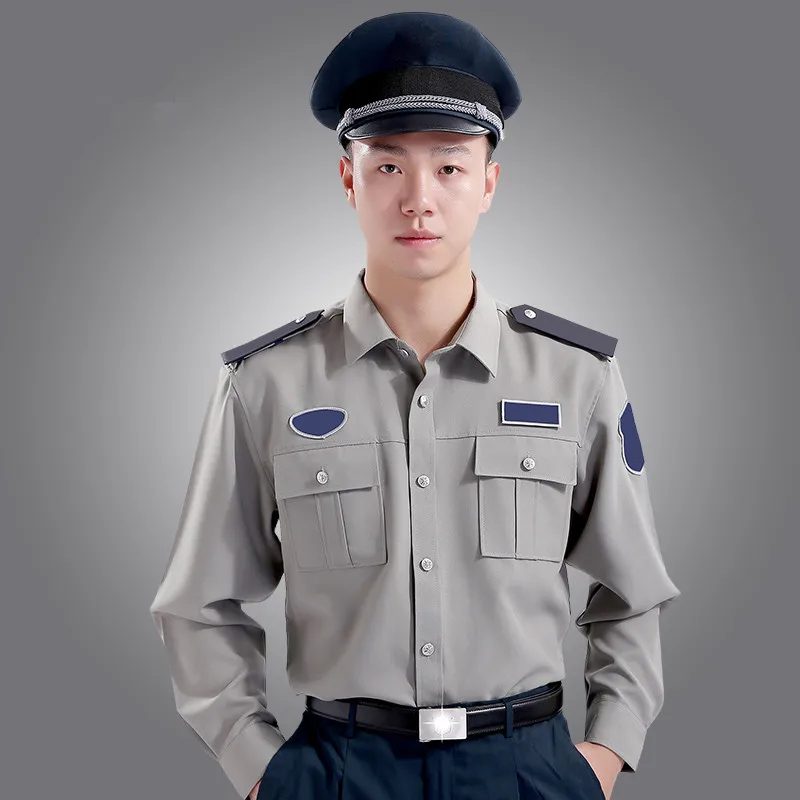 Hotel Doormen Staff Work Wear Mens Long Sleeve White Security Uniform UK Male Stylish Work Uniforms Shirt as Gifts Free Shipping