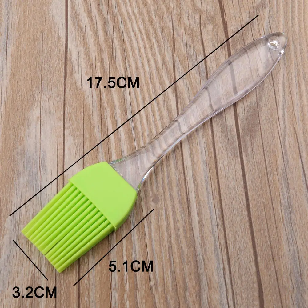 

Silicone Pastry Brush Clear Handle Kitchen Tool For Baking BBQ Basting Oil Cream Camping Dropshipping FAS