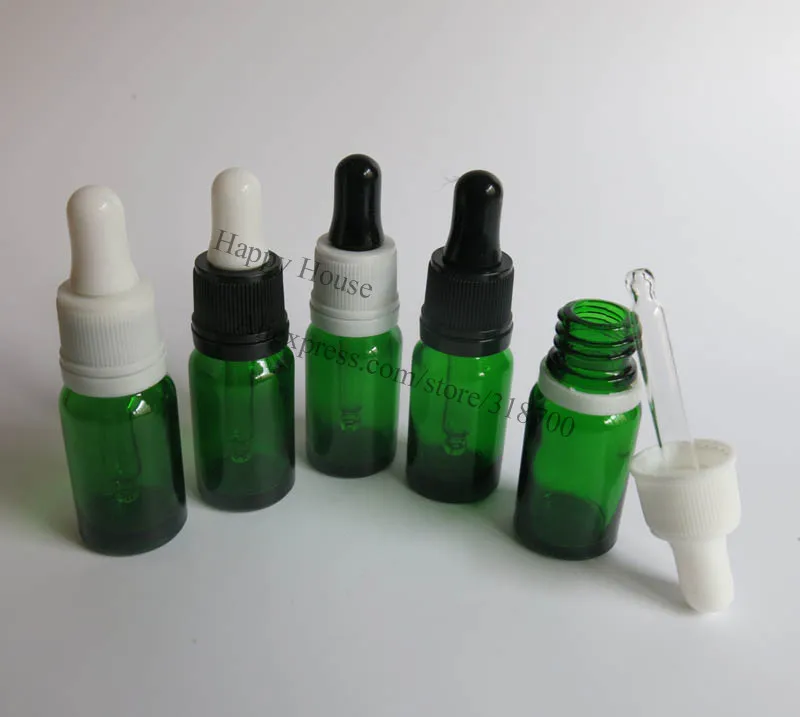 Download 360 x 10ml Green Glass Dropper Bottle,10cc Empty Green Glass Essential Oil Bottle With Tamper ...