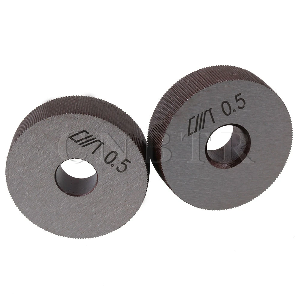 CNBTR 28x8x8mm Silver Steel Knurling Tool Single Straight Wheel 0.5mm