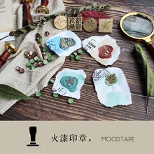 moodtape personality stamp wood wax seal stamp for DIY Gift / Invitation album Decorative stamp mushroom dark metal stamp seal custom design stamp wax seal stamp metal handle wedding invitations favors and gifts free shipping