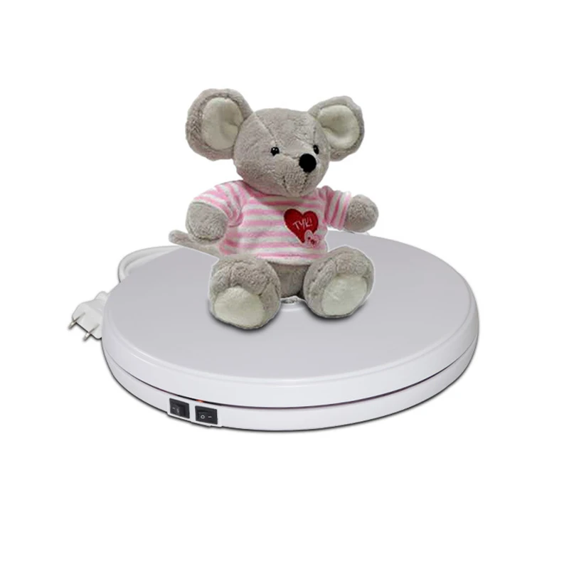 Merchandise Display Base 360 Degree Electric Rotating Turntable 15kg Capacity 25CM Automatic Revolving Platform 2017 new special offer the rotating base acrylic transparent plastic turntable rotation display accessories 15cm manual
