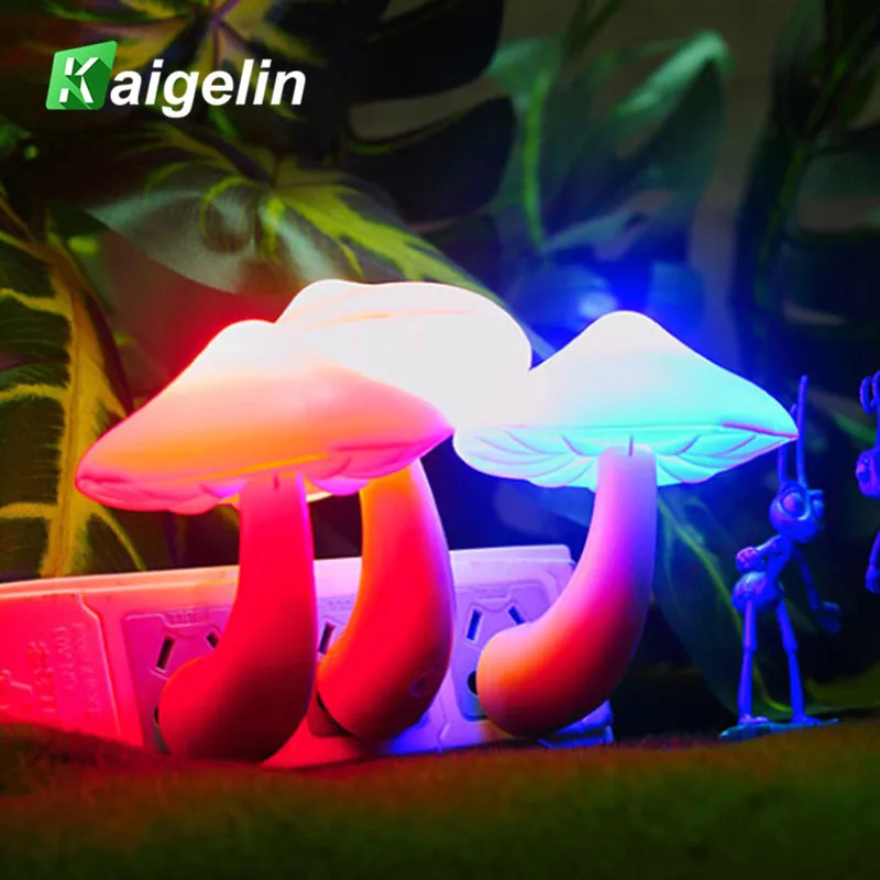 

Creative Novelty Led Electric Induction Small Night Light Mushroom Wall Lamp Night Light Lamp US/EU Plug