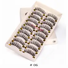 Goede valse wimpers natuurlijke #06 Zachte zwarte nep wimpers uitbreiding Wimpers sexy meisjes make up wimpers halloween wimpers