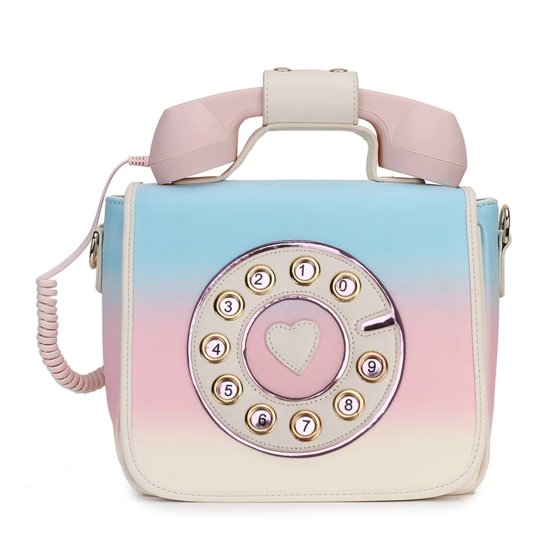 

Trendy Phone Design Gradient Color Pu Female Shoulder Bag Tote Crossbody Messenger Bag For Women Casual Handbag Bolsa Purse Flap