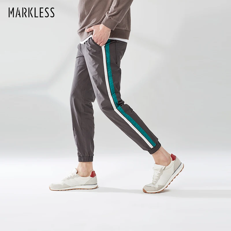 Markless Для мужчин Повседневное брюки 2019 весна спортивная одежда с завязкой штаны свободные длинные брюки для Для мужчин мужские панталоны