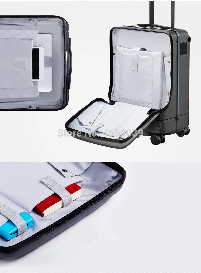 Высокое качество PC trolleysachet box, электрический умный багаж, 20 дюймов универсальный чехол на колесиках для путешествий, сейф, подарочная сумка