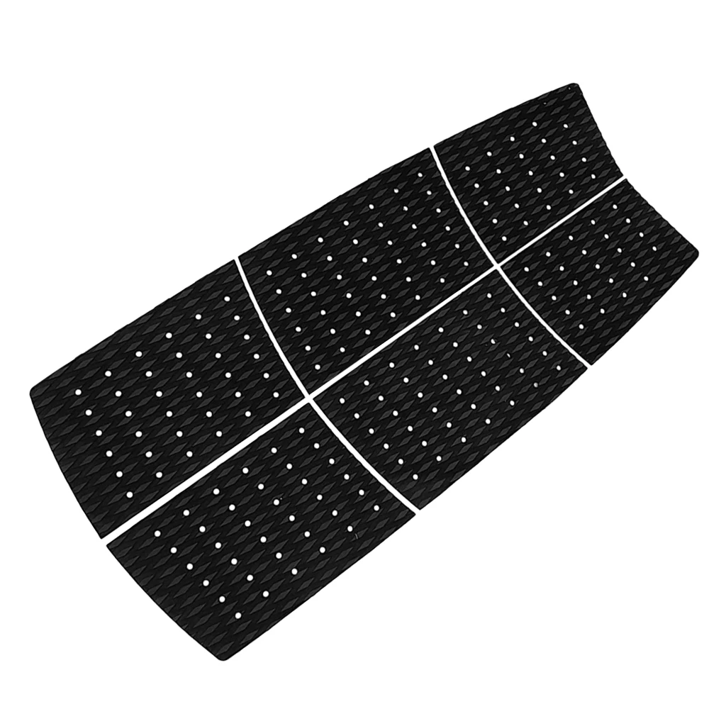 6pcs 3mm Adhesive EVA Traction Pad Tail Deck Pads for Surfboard Longboard Kiteboard Outdoor Water Sports Surfing Deck Grip Mat