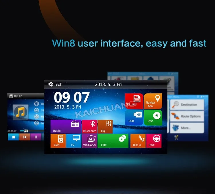 Excellent 2 DIN CAR Radio player  Car DVD for Volkswagen VW Passat /GOLF/ Beetle/EOS/TIGUAN Multimedia Palyer with GPS 7inch Touch Screen 1