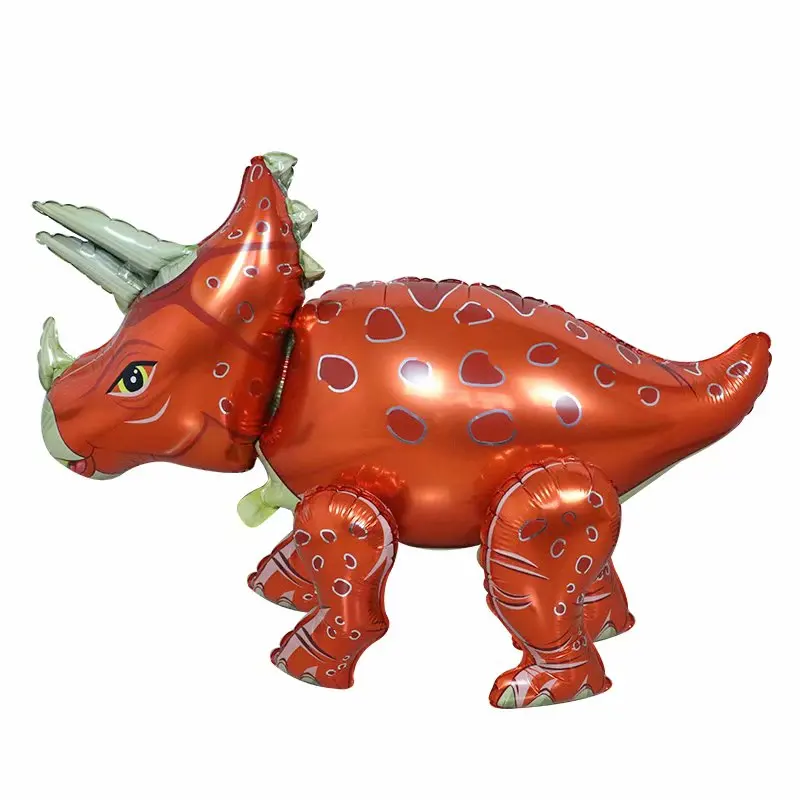 1 шт., воздушные шары из фольги с 3D динозавром, стоящий зеленый динозавр, красный дракон, вечерние украшения для дня рождения, детские игрушки для мальчиков, гелиевые шары