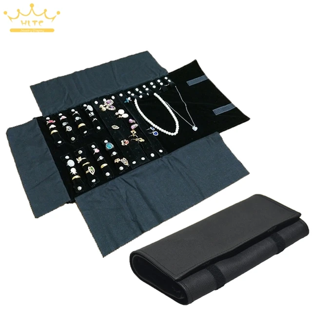 Us 20 58 Jewelry Roll Bag Portable Carring Case Black Pu Leather Organizer Multi Functional Necklace Rings Earrings Storage Box In Packaging Us 20 58 Jewelry Roll Bag Portable Carring Case Black Pu Leather Organizer Multi Functional Necklace Rings Earrings Storage Box In Packaging