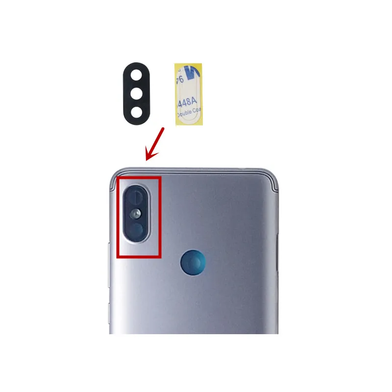 2 шт. для Xiaomi Redmi S2/Redmi Y2 задняя камера стеклянная линза Основная запасная запчасть