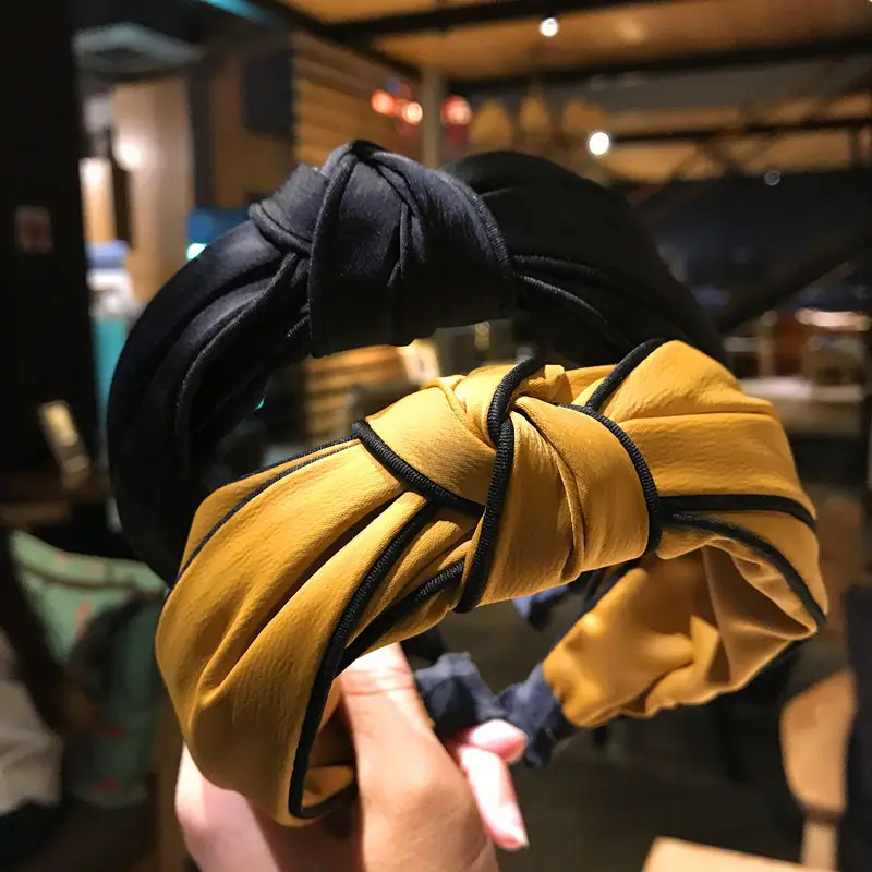 

2019 New Fashion Style Hair Accessories For Women Girl Solid Cloth Headbands Girls Hair Bands Female Colorful Hairbands