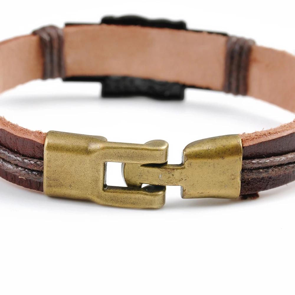 Yanqueens-New-Punk-DOTA-2-Logo-Charm-Retro-Hand-Made-Leather-Bracelet-Pulseiras-Men-Bracelet-Jewelry