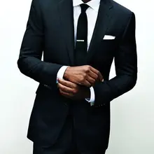 Осень Черный Жених Смокинги для женихов Slim Fit итальянский Стиль Свадебное Пром ужин Костюмы для Для мужчин 2 шт. дружки износ Slim Fit блейзер TERNO