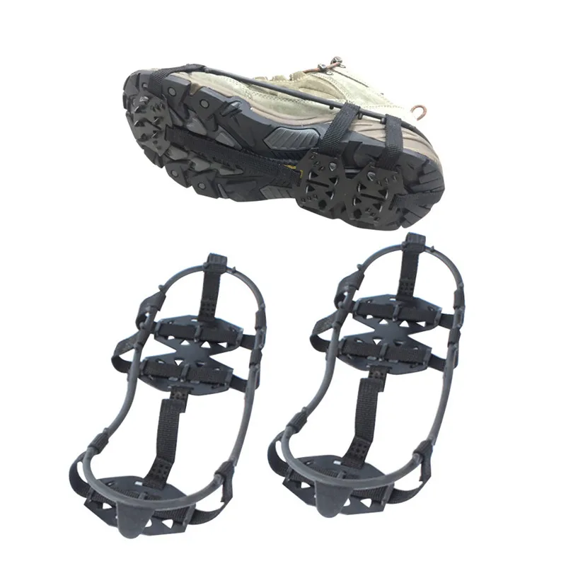 

Outdoor 18 Teeth Simple Crampon Non-slip Shoe Cover New Ice Snow Non-Slip Spikes Shoes Boots Grippers Crampon Walk Cleats