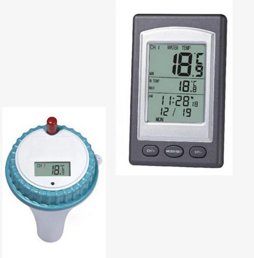 

2018 New 1Pc Professional Wireless Floating LCD Display Digital Waterproof Swimming Pool SPA Floating Thermometer With Receiver