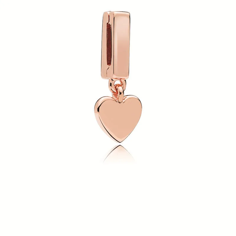

Reflexions Floating Rose Golden Heart Beads for Jewelry Making Fit DIY Charm Reflexions Bracelets Silver 925 Jewelry Women & Men