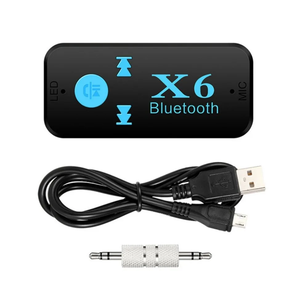 Малый Размеры Bluetooth адаптер Беспроводной приемник Bluetooth 3,5 мм аудио Jack TF Card Reader MIC вызов Поддержка для автомобиля Динамик
